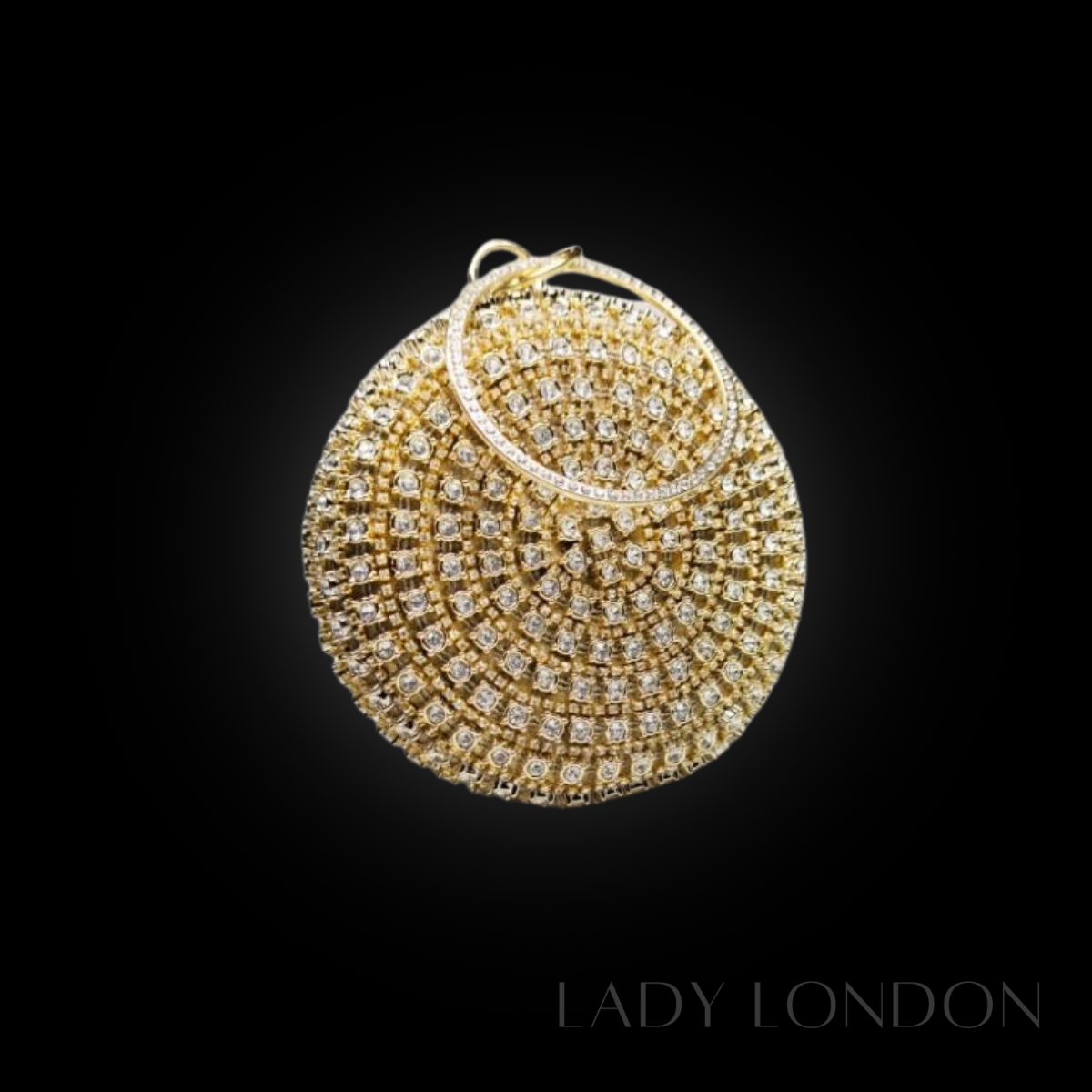 CiCi'De Jewelery Ronde clutch met diamantlook