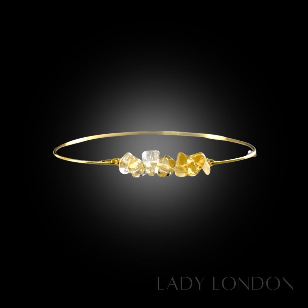 MadamLili Edelsteen armband verguld met citrien