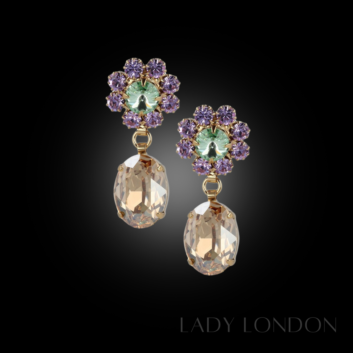 Otazu Lavande de Mer Gold Earrings